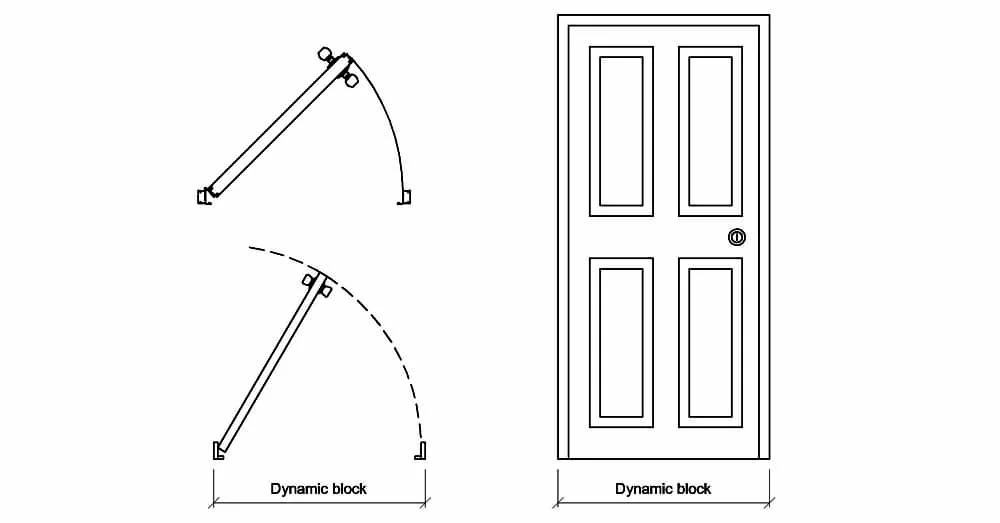 Swing Door CAD Blocks – Free DWG 2D Plan and Elevation