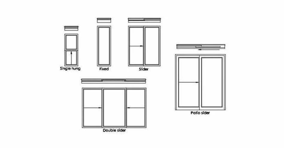 Window CAD Blocks – Free DWG 2D Plan and Elevation