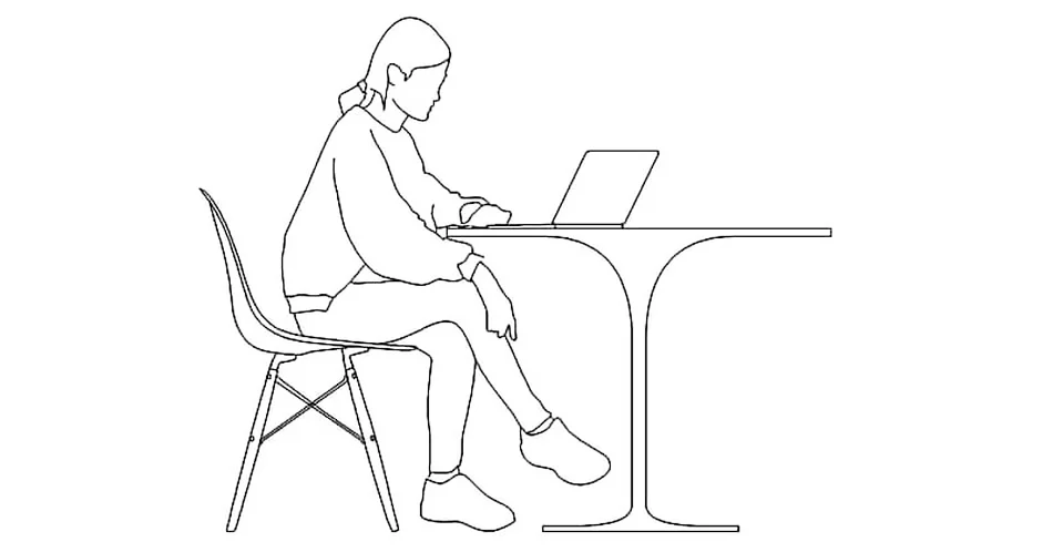 Dining Table CAD Blocks – Free DWG 2D Plan and Elevation