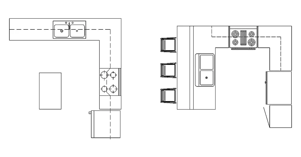 Integral Kitchen CAD Block – Free DWG 2D Plan