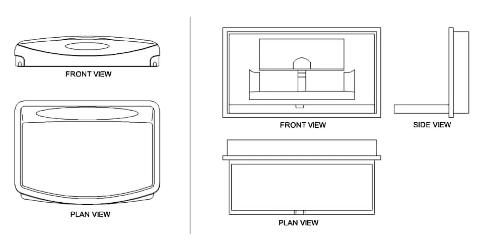 Baby Changing Station CAD Block – Free DWG 2D Plan